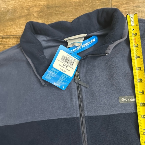 Women’s Blue Columbia Cropped Full Zip Fleece Regular Fit Medium Sweater - Picture 3 of 5